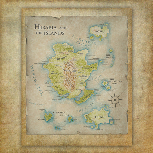 Map of Hibaria - Poster