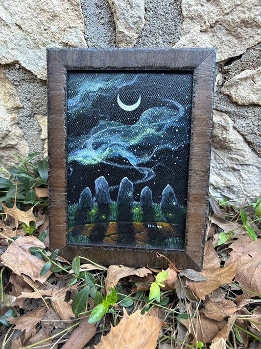 Horned Moon - ORIGINAL PAINTING